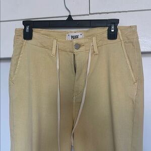 PAIGE Women's Carly High Rise Wide Leg Ankle Length color vintage vanilla sugar